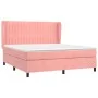 Box spring bed with pink velvet mattress 180x200 cm by vidaXL, Beds and slatted bases - Ref: Foro24-3129350, Price: 568,82 €,...