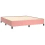 Box spring bed with pink velvet mattress 180x200 cm by vidaXL, Beds and slatted bases - Ref: Foro24-3129350, Price: 568,82 €,...