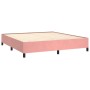 Cama box spring con colchón terciopelo rosa 180x200 cm de vidaXL, Camas y somieres - Ref: Foro24-3129350, Precio: 597,06 €, D...