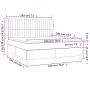 Box spring bed with pink velvet mattress 180x200 cm by vidaXL, Beds and slatted bases - Ref: Foro24-3129350, Price: 568,82 €,...