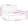 Cama box spring con colchón terciopelo negro 180x200 cm de vidaXL, Camas y somieres - Ref: Foro24-3129227, Precio: 629,49 €, ...