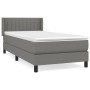 Cama box spring con colchón tela gris oscuro 90x200 cm de vidaXL, Camas y somieres - Ref: Foro24-3129842, Precio: 307,44 €, D...