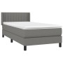 Cama box spring con colchón tela gris oscuro 90x200 cm de vidaXL, Camas y somieres - Ref: Foro24-3129842, Precio: 307,44 €, D...