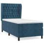 Cama box spring con colchón terciopelo azul oscuro 90x200 cm de vidaXL, Camas y somieres - Ref: Foro24-3129373, Precio: 390,9...