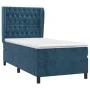 Cama box spring con colchón terciopelo azul oscuro 90x200 cm de vidaXL, Camas y somieres - Ref: Foro24-3129373, Precio: 390,9...