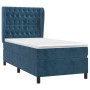 Cama box spring con colchón terciopelo azul oscuro 90x200 cm de vidaXL, Camas y somieres - Ref: Foro24-3129373, Precio: 402,3...