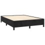 Cama box spring con colchón terciopelo negro 140x200 cm de vidaXL, Camas y somieres - Ref: Foro24-3129395, Precio: 535,63 €, ...