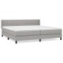 Cama box spring con colchón tela gris claro 200x200 cm de vidaXL, Camas y somieres - Ref: Foro24-3129737, Precio: 600,12 €, D...