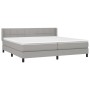 Cama box spring con colchón tela gris claro 200x200 cm de vidaXL, Camas y somieres - Ref: Foro24-3129737, Precio: 600,12 €, D...