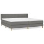 Cama box spring con colchón tela gris oscuro 200x200 cm de vidaXL, Camas y somieres - Ref: Foro24-3130298, Precio: 575,33 €, ...