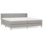 Cama box spring con colchón tela gris claro 200x200 cm de vidaXL, Camas y somieres - Ref: Foro24-3130137, Precio: 586,22 €, D...