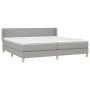 Cama box spring con colchón tela gris claro 200x200 cm de vidaXL, Camas y somieres - Ref: Foro24-3130137, Precio: 586,22 €, D...