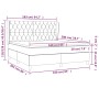 Cama box spring con colchón terciopelo azul oscuro 160x200 cm de vidaXL, Camas y somieres - Ref: Foro24-3129403, Precio: 599,...