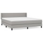 Cama box spring con colchón tela gris claro 180x200 cm de vidaXL, Camas y somieres - Ref: Foro24-3129569, Precio: 545,25 €, D...