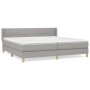 Cama box spring con colchón tela gris claro 200x200 cm de vidaXL, Camas y somieres - Ref: Foro24-3130297, Precio: 587,31 €, D...