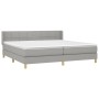 Cama box spring con colchón tela gris claro 200x200 cm de vidaXL, Camas y somieres - Ref: Foro24-3130297, Precio: 587,31 €, D...