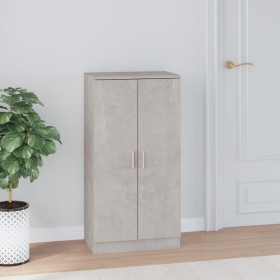 Mueble zapatero madera contrachapada gris hormigón 55x35x108 cm en Zapateros y organizadores de calzado | Comprar online en Foru