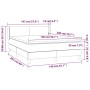 Cama box spring con colchón tela gris claro 140x200 cm de vidaXL, Camas y somieres - Ref: Foro24-3130113, Precio: 428,26 €, D...