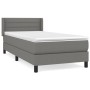 Cama box spring con colchón tela gris oscuro 100x200 cm de vidaXL, Camas y somieres - Ref: Foro24-3129770, Precio: 324,23 €, ...