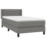 Cama box spring con colchón tela gris oscuro 100x200 cm de vidaXL, Camas y somieres - Ref: Foro24-3129770, Precio: 324,23 €, ...