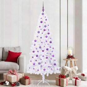 Árbol de Navidad artificial con 300 LED 210 cm PVC y Acero en Decoración Festiva y Estacional | Comprar online en Foru.es