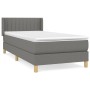 Cama box spring con colchón tela gris oscuro 90x200 cm de vidaXL, Camas y somieres - Ref: Foro24-3130402, Precio: 320,47 €, D...