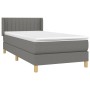 Cama box spring con colchón tela gris oscuro 90x200 cm de vidaXL, Camas y somieres - Ref: Foro24-3130402, Precio: 320,47 €, D...