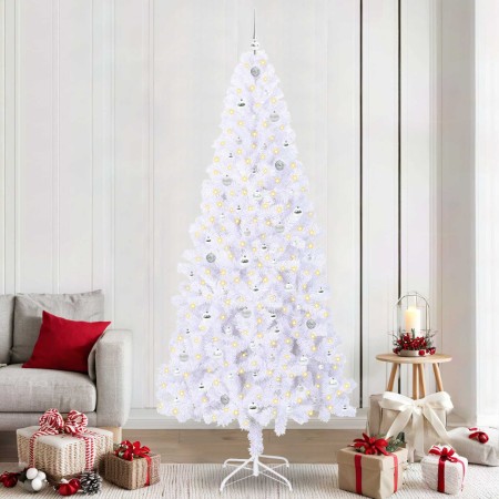 Árbol de Navidad artificial con 300 LED 240 cm PVC y Acero en Decoración Festiva y Estacional | Comprar online en Foru.es