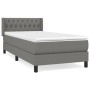 Cama box spring con colchón tela gris oscuro 100x200 cm de vidaXL, Camas y somieres - Ref: Foro24-3129930, Precio: 332,58 €, ...