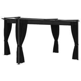 Cenador gris antracita 4x3 m de vidaXL, Carpas y cenadores - Ref: Foro24-3053421, Precio: 395,57 €, Descuento: %