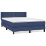 Cama box spring con colchón tela azul 140x200 cm de vidaXL, Camas y somieres - Ref: Foro24-3129639, Precio: 434,47 €, Descuen...
