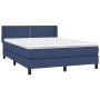 Cama box spring con colchón tela azul 140x200 cm de vidaXL, Camas y somieres - Ref: Foro24-3129639, Precio: 434,47 €, Descuen...