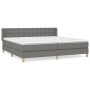 Cama box spring con colchón tela gris oscuro 180x200 cm de vidaXL, Camas y somieres - Ref: Foro24-3130610, Precio: 594,13 €, ...