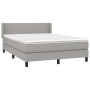Cama box spring con colchón tela gris claro 140x200 cm de vidaXL, Camas y somieres - Ref: Foro24-3129553, Precio: 434,69 €, D...
