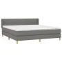 Box spring bed with dark gray fabric mattress 160x200 cm by vidaXL, Beds and slatted bases - Ref: Foro24-3130282, Price: 500,...