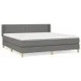 Box spring bed with dark gray fabric mattress 160x200 cm by vidaXL, Beds and slatted bases - Ref: Foro24-3130202, Price: 487,...