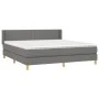 Box spring bed with dark gray fabric mattress 160x200 cm by vidaXL, Beds and slatted bases - Ref: Foro24-3130202, Price: 487,...