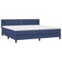 Cama box spring con colchón tela azul 200x200 cm de vidaXL, Camas y somieres - Ref: Foro24-3129663, Precio: 585,13 €, Descuen...