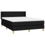 Cama box spring con colchón tela negro 140x200 cm de vidaXL, Camas y somieres - Ref: Foro24-3130115, Precio: 452,79 €, Descue...