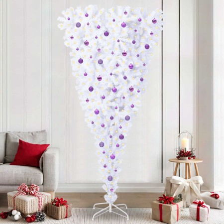Árbol de Navidad artificial con 300 LED 240 cm PVC y Acero en Decoración Festiva y Estacional | Comprar online en Foru.es