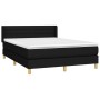 Cama box spring con colchón tela negro 140x200 cm de vidaXL, Camas y somieres - Ref: Foro24-3130355, Precio: 471,28 €, Descue...
