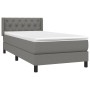 Cama box spring con colchón tela gris oscuro 80x200 cm de vidaXL, Camas y somieres - Ref: Foro24-3129906, Precio: 292,29 €, D...