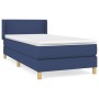 Cama box spring con colchón tela azul 100x200 cm de vidaXL, Camas y somieres - Ref: Foro24-3130175, Precio: 330,49 €, Descuen...