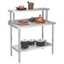 Mesa de trabajo de cocina con estante acero inox 120x60x120 cm de vidaXL, Restauración - Ref: Foro24-3054469, Precio: 235,08 ...