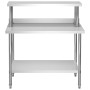 Mesa de trabajo de cocina con estante acero inox 120x60x120 cm de vidaXL, Restauración - Ref: Foro24-3054469, Precio: 235,08 ...