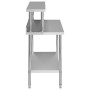 Mesa de trabajo de cocina con estante acero inox 120x60x120 cm de vidaXL, Restauración - Ref: Foro24-3054469, Precio: 235,08 ...