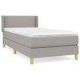 Cama box spring con colchón tela gris claro 80x200 cm de vidaXL, Camas y somieres - Ref: Foro24-3130145, Precio: 281,53 €, De...