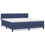 Cama box spring con colchón tela azul 160x200 cm de vidaXL, Camas y somieres - Ref: Foro24-3129967, Precio: 493,35 €, Descuen...