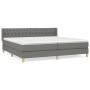 Cama box spring con colchón tela gris oscuro 200x200 cm de vidaXL, Camas y somieres - Ref: Foro24-3130538, Precio: 574,40 €, ...