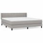 Cama box spring con colchón tela gris claro 160x200 cm de vidaXL, Camas y somieres - Ref: Foro24-3129721, Precio: 505,31 €, D...